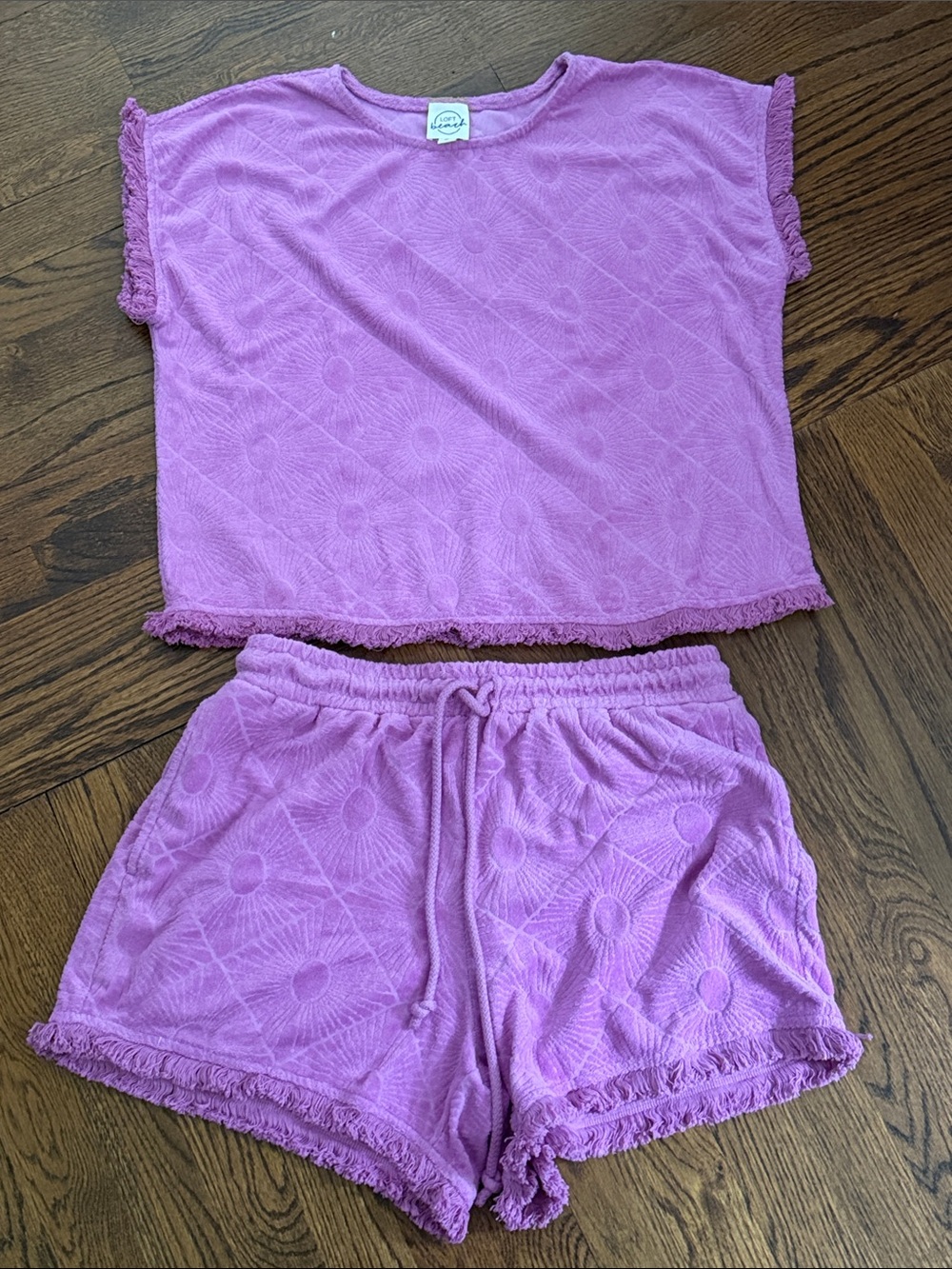 Cozy Lavender Terry Short Set -